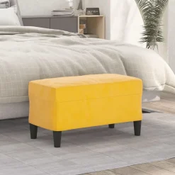 vidaXL Bankje 70x35x41 cm fluweel geel