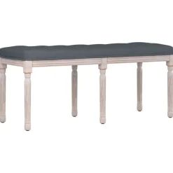 vidaXL Bankje 110x40x49 cm fluweel donkergrijs