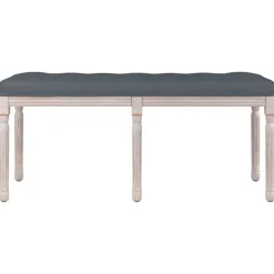 vidaXL Bankje 110x40x49 cm fluweel donkergrijs