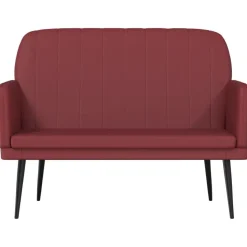 vidaXL Bankje 107x80x81 cm kunstleer wijnrood