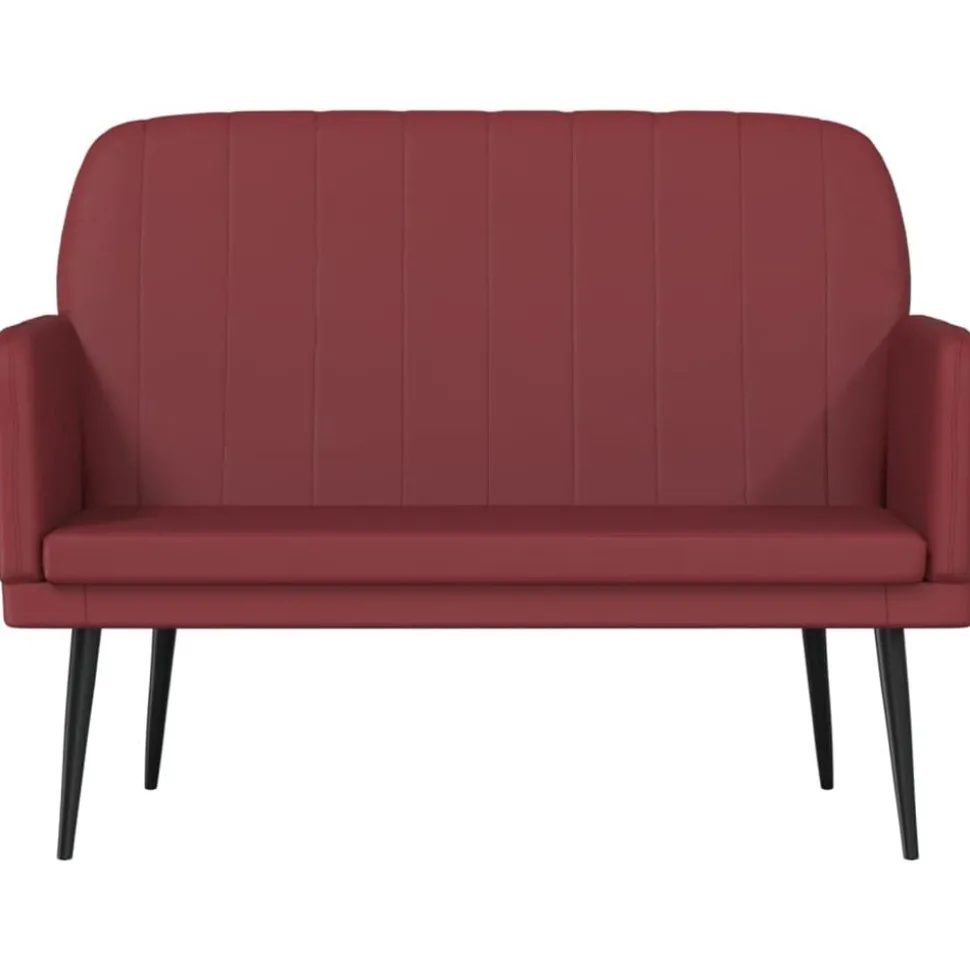 vidaXL Bankje 107x80x81 cm kunstleer wijnrood
