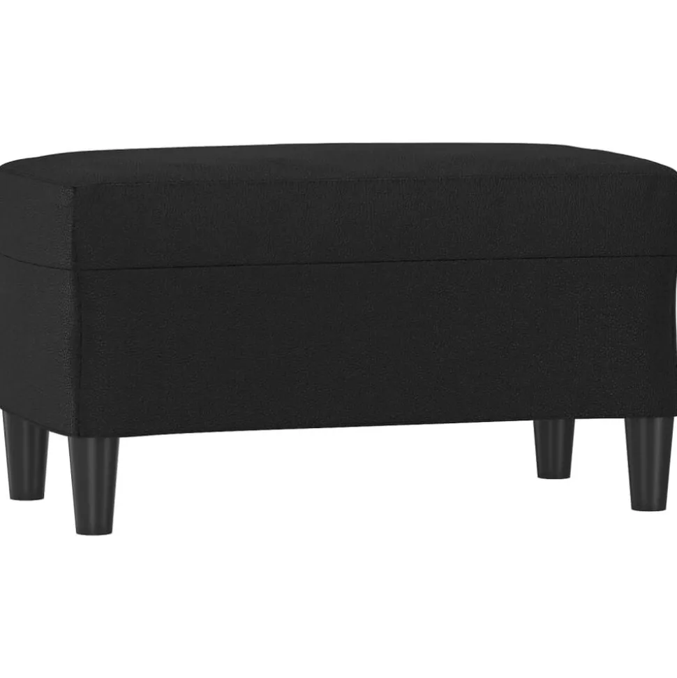 vidaXL Bankje 70x35x41 cm kunstleer zwart