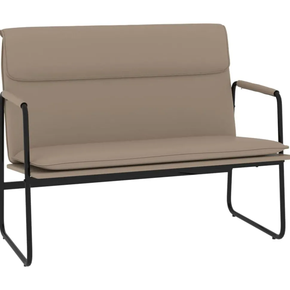 vidaXL Bankje 100x64x80 cm kunstleer cappuccinokleurig
