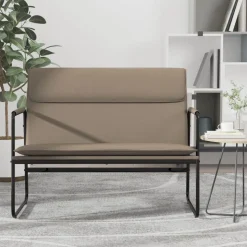 vidaXL Bankje 100x64x80 cm kunstleer cappuccinokleurig