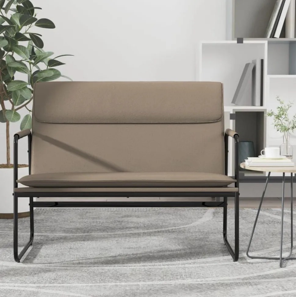 vidaXL Bankje 100x64x80 cm kunstleer cappuccinokleurig