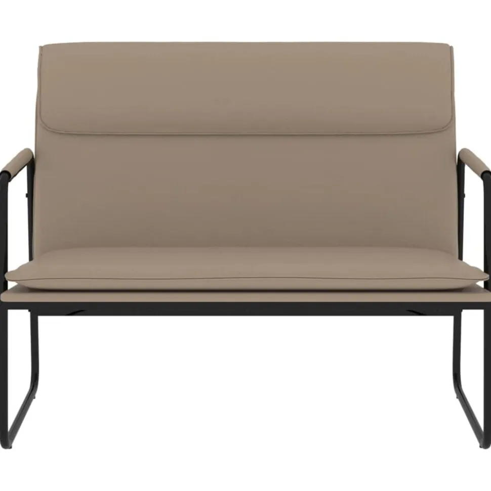 vidaXL Bankje 100x64x80 cm kunstleer cappuccinokleurig