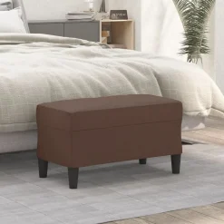 vidaXL Bankje 70x35x41 cm kunstleer bruin