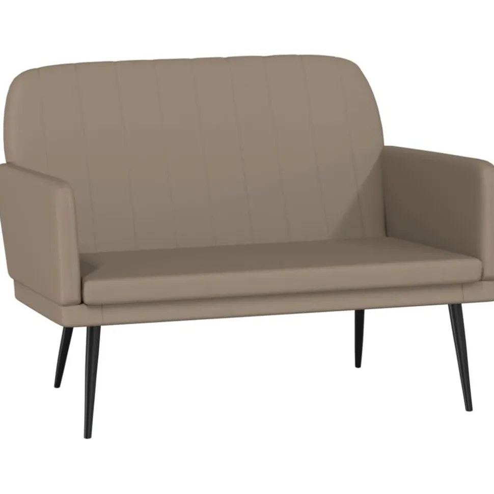vidaXL Bankje 107x80x81 cm kunstleer cappuccinokleurig