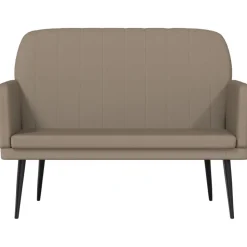 vidaXL Bankje 107x80x81 cm kunstleer cappuccinokleurig
