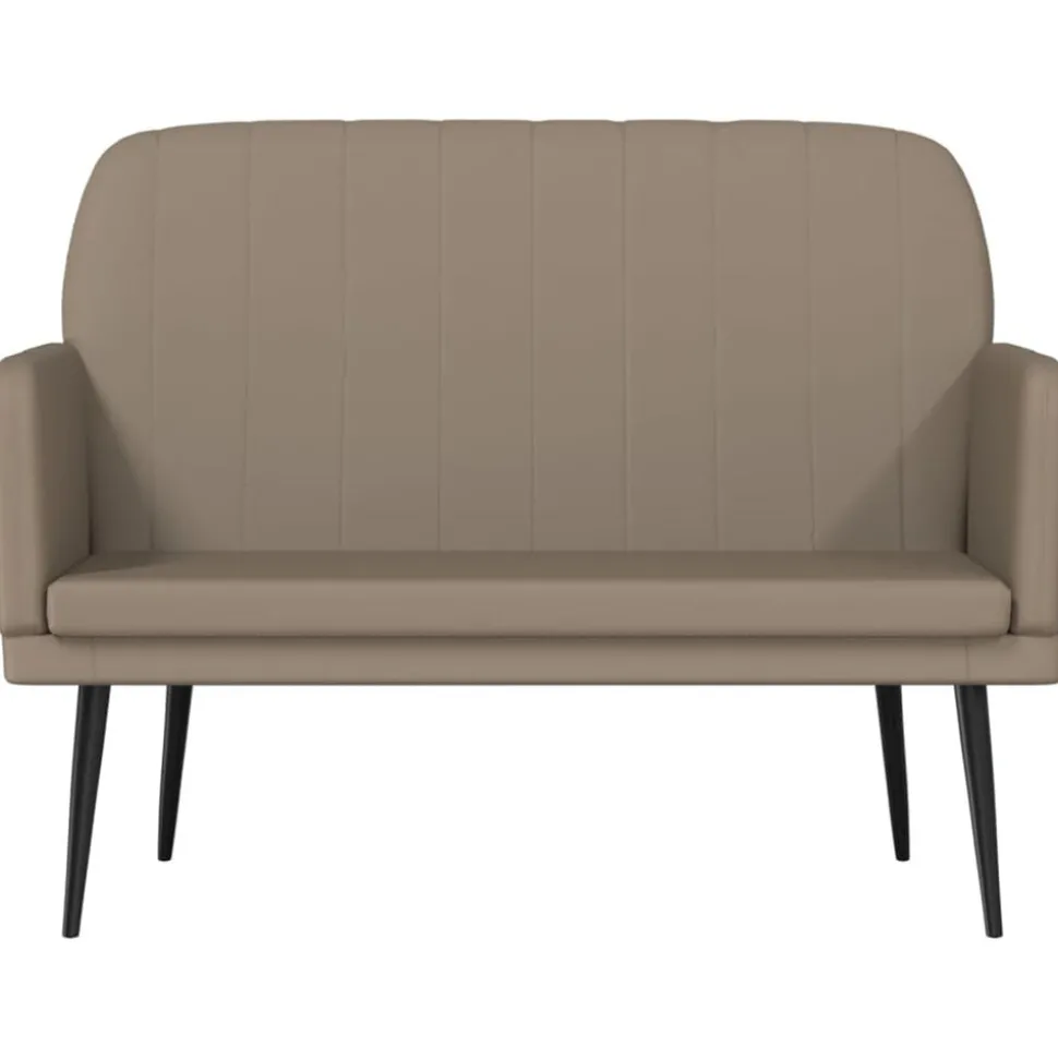 vidaXL Bankje 107x80x81 cm kunstleer cappuccinokleurig