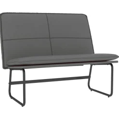 vidaXL Bankje 100x75x76 cm kunstleer grijs