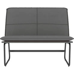 vidaXL Bankje 100x75x76 cm kunstleer grijs