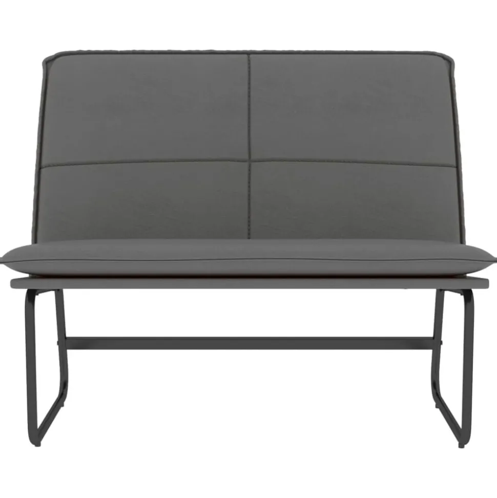 vidaXL Bankje 100x75x76 cm kunstleer grijs