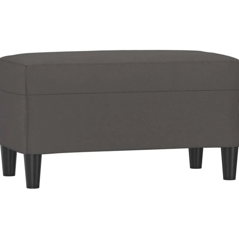 vidaXL Bankje 70x35x41 cm kunstleer grijs