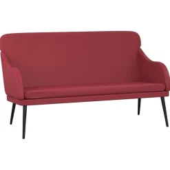 vidaXL Bankje 110x76x80 cm kunstleer wijnrood