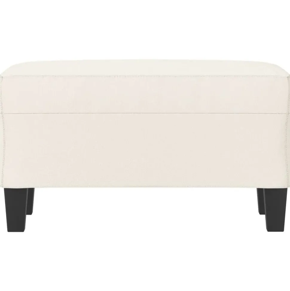 vidaXL Bankje 70x35x41 cm kunstleer crèmekleurig