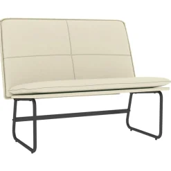 vidaXL Bankje 100x75x76 cm kunstleer crèmekleurig