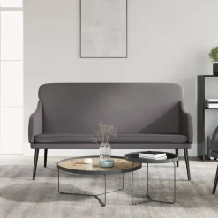 vidaXL Bankje 110x76x80 cm kunstleer grijs