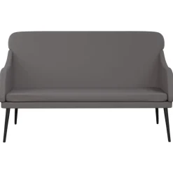 vidaXL Bankje 110x76x80 cm kunstleer grijs