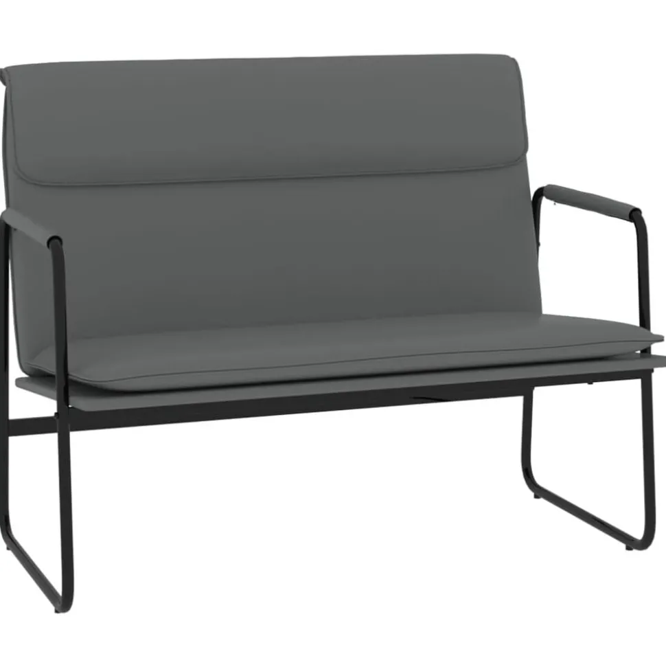 vidaXL Bankje 100x64x80 cm kunstleer grijs
