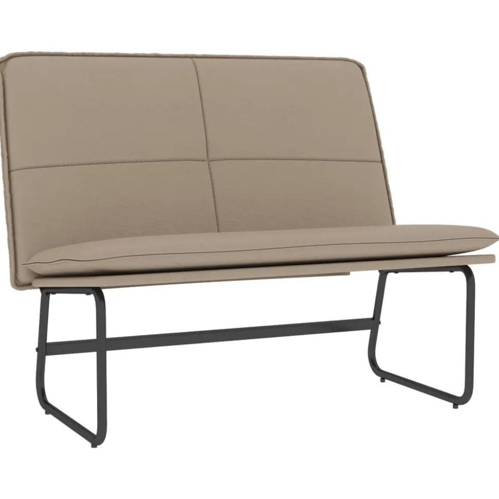 vidaXL Bankje 100x75x76 cm kunstleer cappuccinokleurig