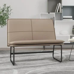 vidaXL Bankje 100x75x76 cm kunstleer cappuccinokleurig
