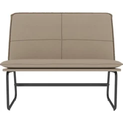 vidaXL Bankje 100x75x76 cm kunstleer cappuccinokleurig