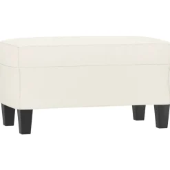 vidaXL Bankje 70x35x41 cm kunstleer crèmekleurig