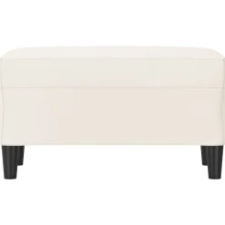 vidaXL Bankje 70x35x41 cm kunstleer crèmekleurig