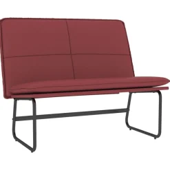 vidaXL Bankje 100x75x76 cm kunstleer wijnrood