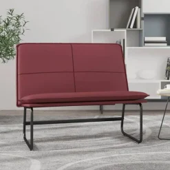 vidaXL Bankje 100x75x76 cm kunstleer wijnrood