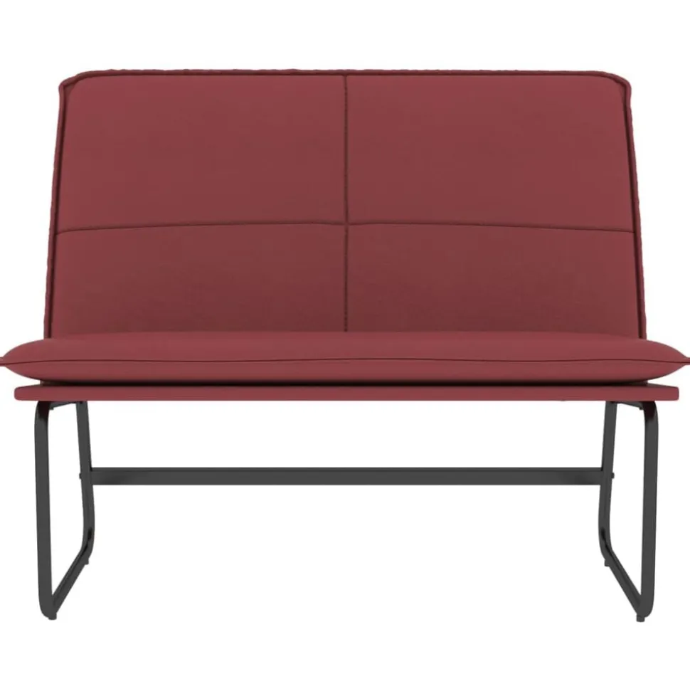 vidaXL Bankje 100x75x76 cm kunstleer wijnrood