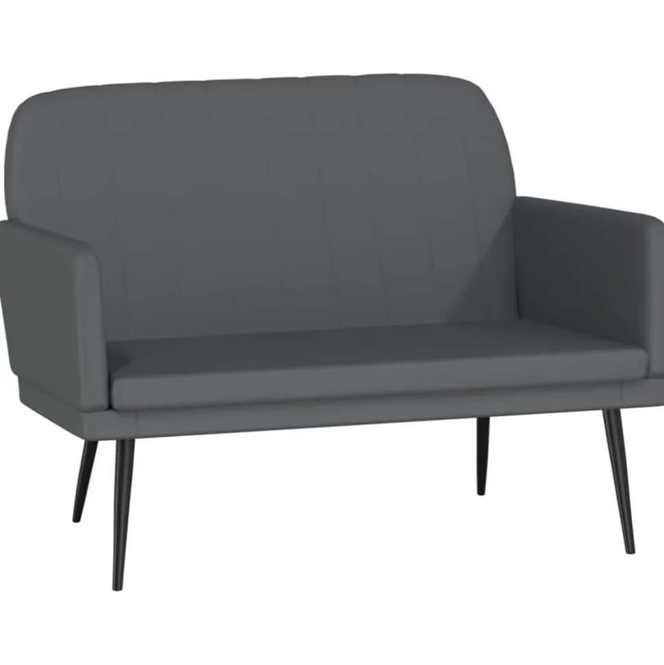 vidaXL Bankje 107x80x81 cm kunstleer grijs