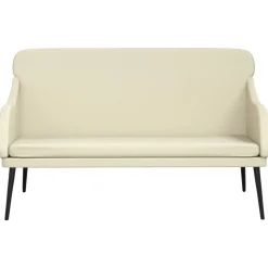 vidaXL Bankje 110x76x80 cm kunstleer crèmekleurig