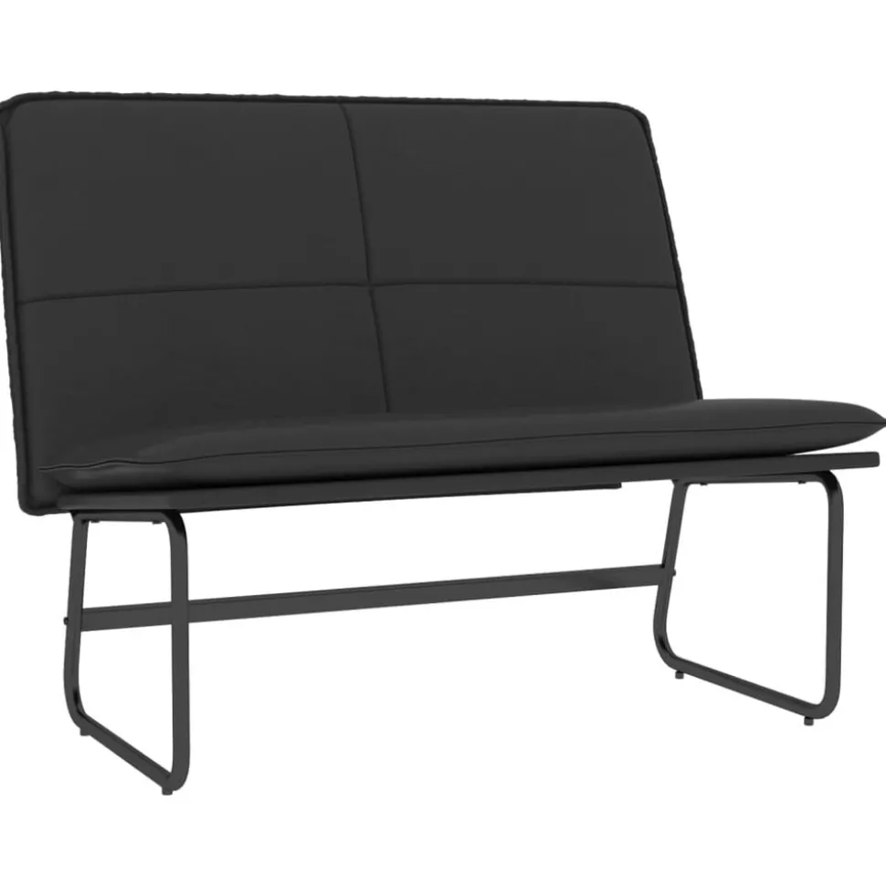 vidaXL Bankje 100x75x76 cm kunstleer zwart