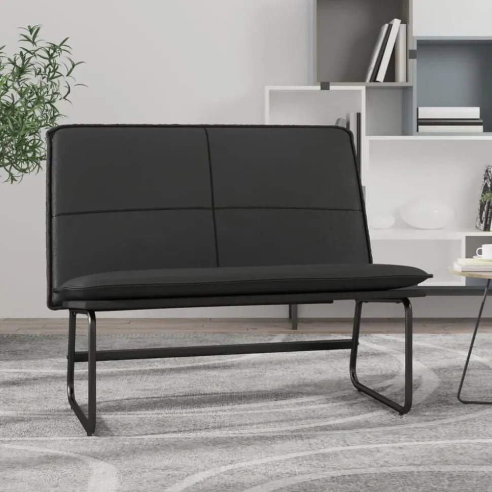 vidaXL Bankje 100x75x76 cm kunstleer zwart