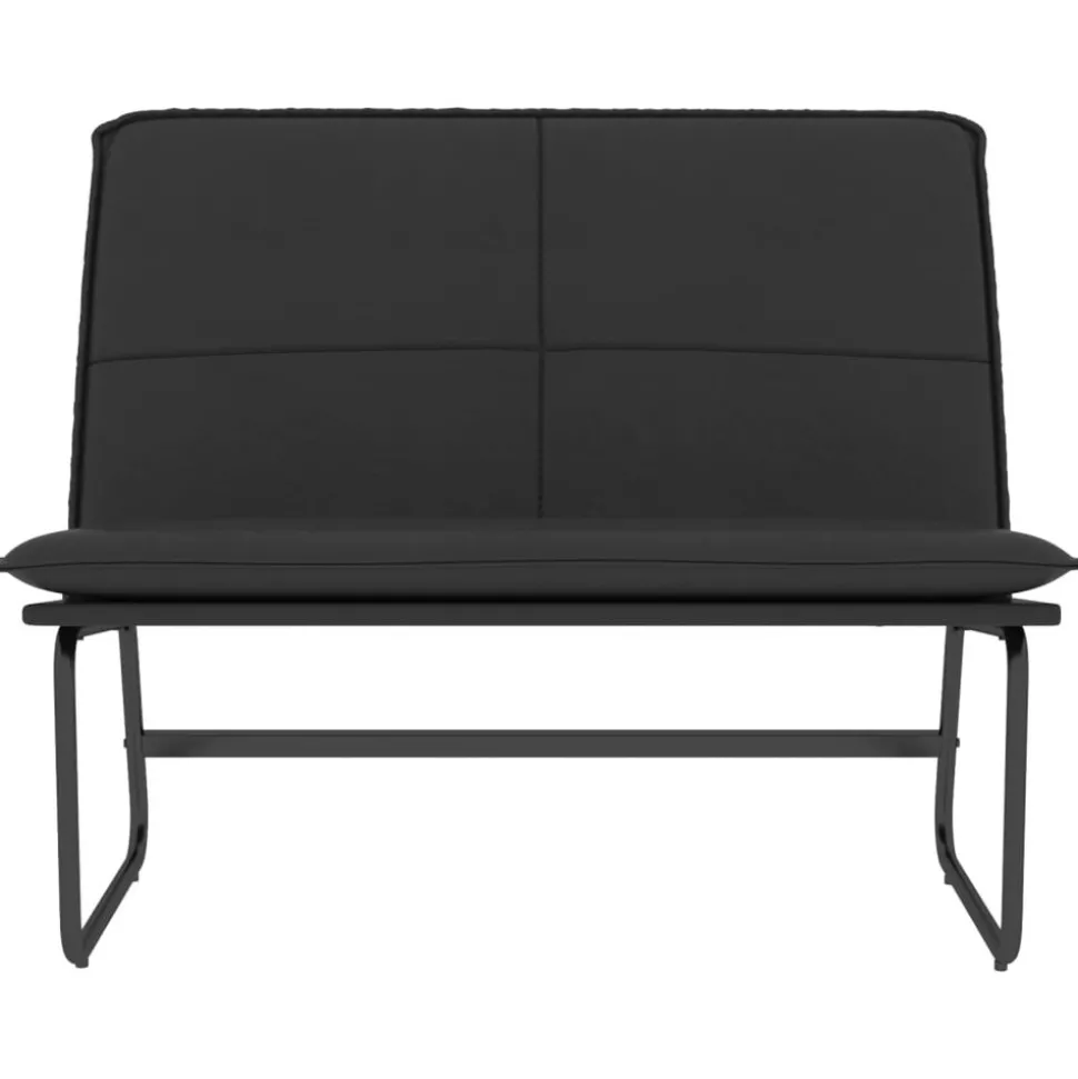 vidaXL Bankje 100x75x76 cm kunstleer zwart