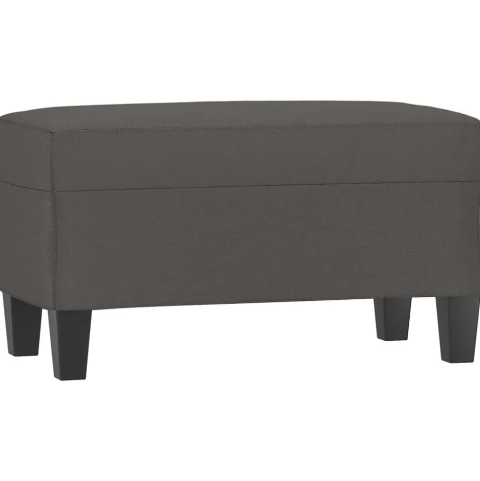 vidaXL Bankje 70x35x41 cm kunstleer grijs