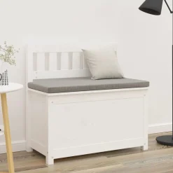 vidaXL Bankje 80x41x77 cm massief grenenhout wit