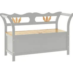 vidaXL Bankje 107x45x75,5 cm massief vurenhout grijs