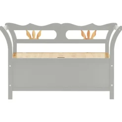 vidaXL Bankje 107x45x75,5 cm massief vurenhout grijs