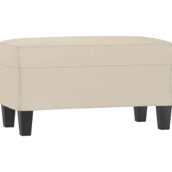 vidaXL Bankje 70x35x41 cm microvezelstof crème