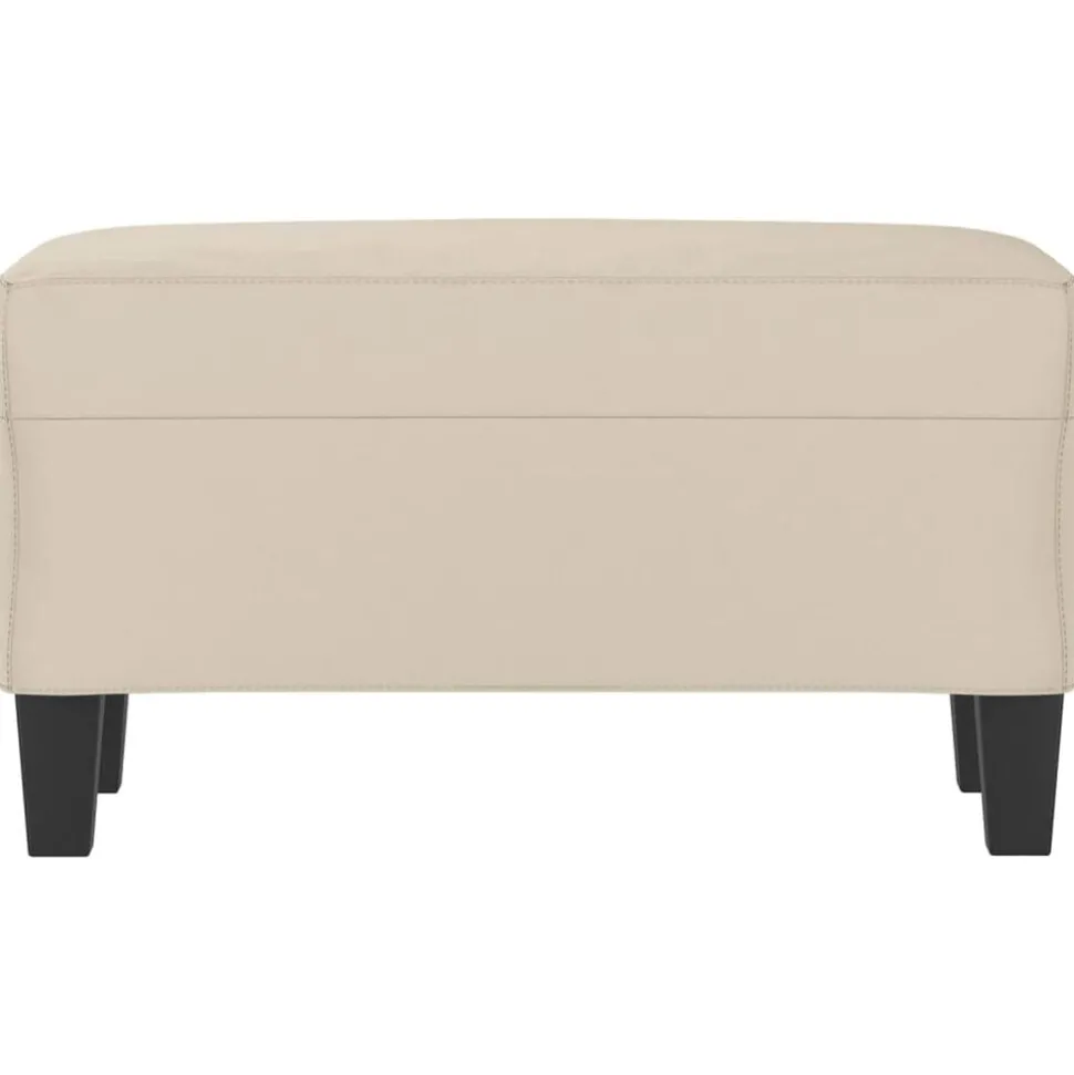 vidaXL Bankje 70x35x41 cm microvezelstof crème