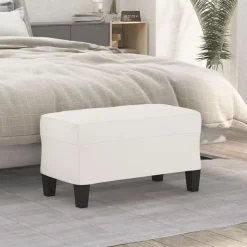 vidaXL Bankje 70x35x41 cm microvezelstof beige