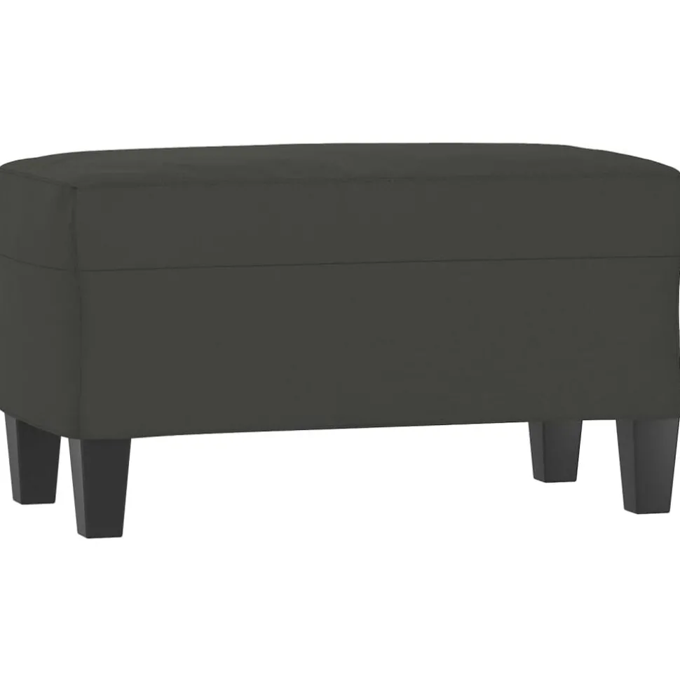 vidaXL Bankje 70x35x41 cm microvezelstof donkergrijs