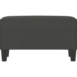 vidaXL Bankje 70x35x41 cm microvezelstof donkergrijs