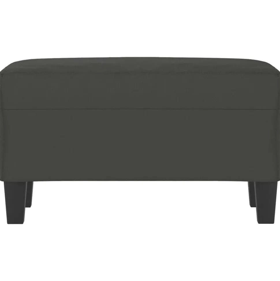 vidaXL Bankje 70x35x41 cm microvezelstof donkergrijs