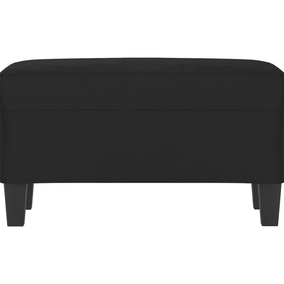 vidaXL Bankje 70x35x41 cm microvezelstof zwart