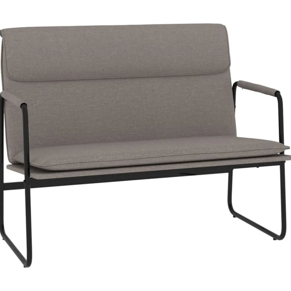 vidaXL Bankje 100x64x80 cm stof taupe
