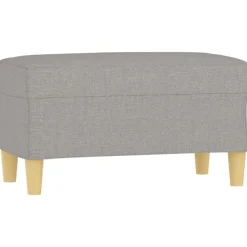 vidaXL Bankje 70x35x41 cm stof lichtgrijs